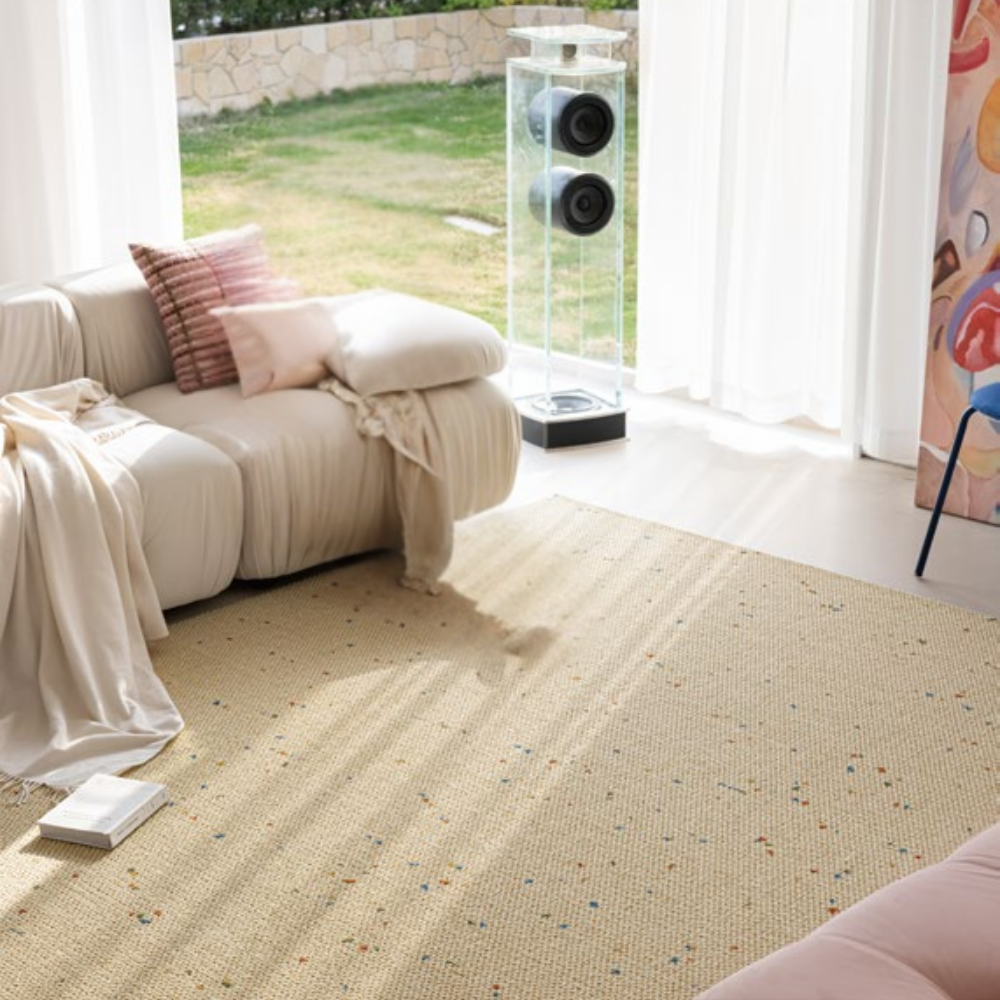 Woola Kids Stars Khaki Wool Textured Rugs