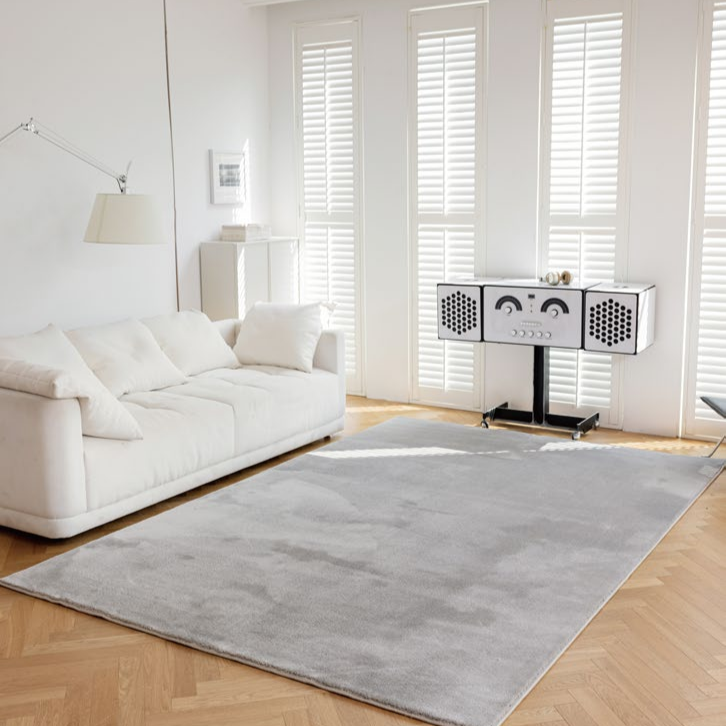 Woola Modern Minimalist Grey Shaggy Textured Rugs
