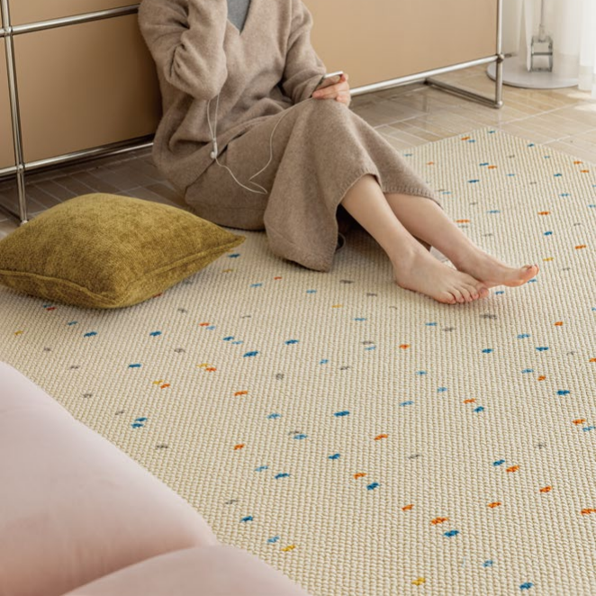 Woola Kids Gypsophila Light Khaki Wool Textured Rugs