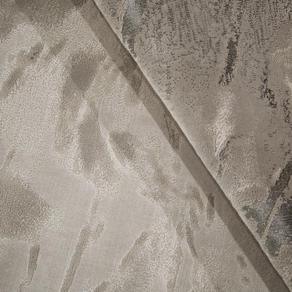 Beige and gray abstract textured rug from Bliss Waters