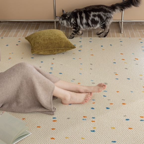 Woola Kids Gypsophila Light Khaki Wool Textured Rugs