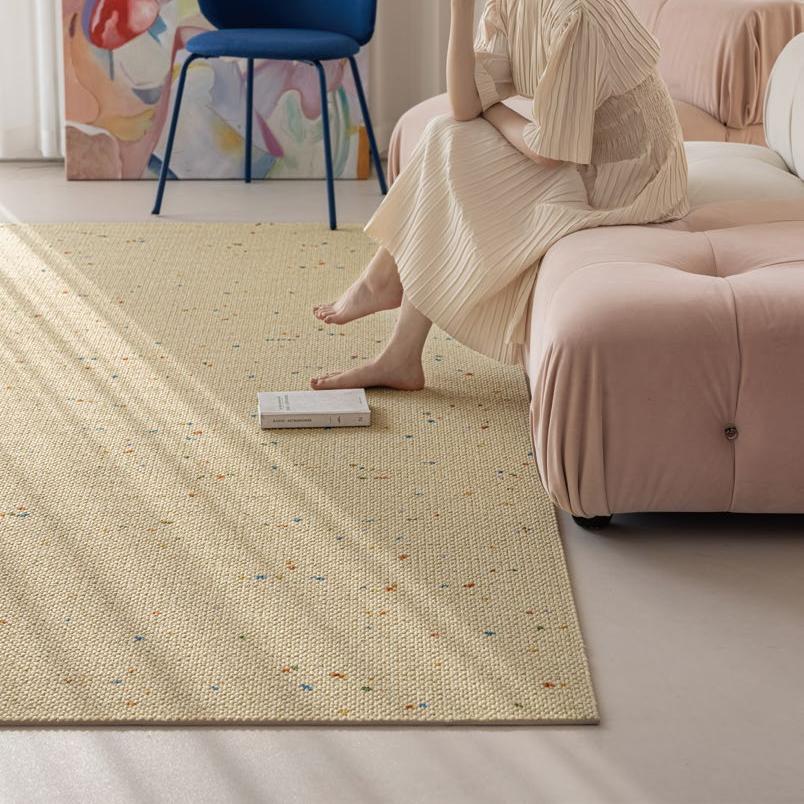 Woola Kids Stars Khaki Wool Textured Rugs