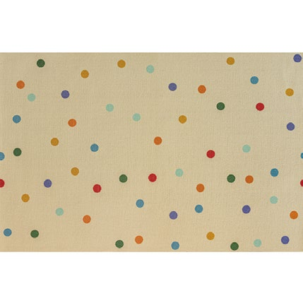 Woola Kids Colorful Khaki Dots Wool Textured Rugs
