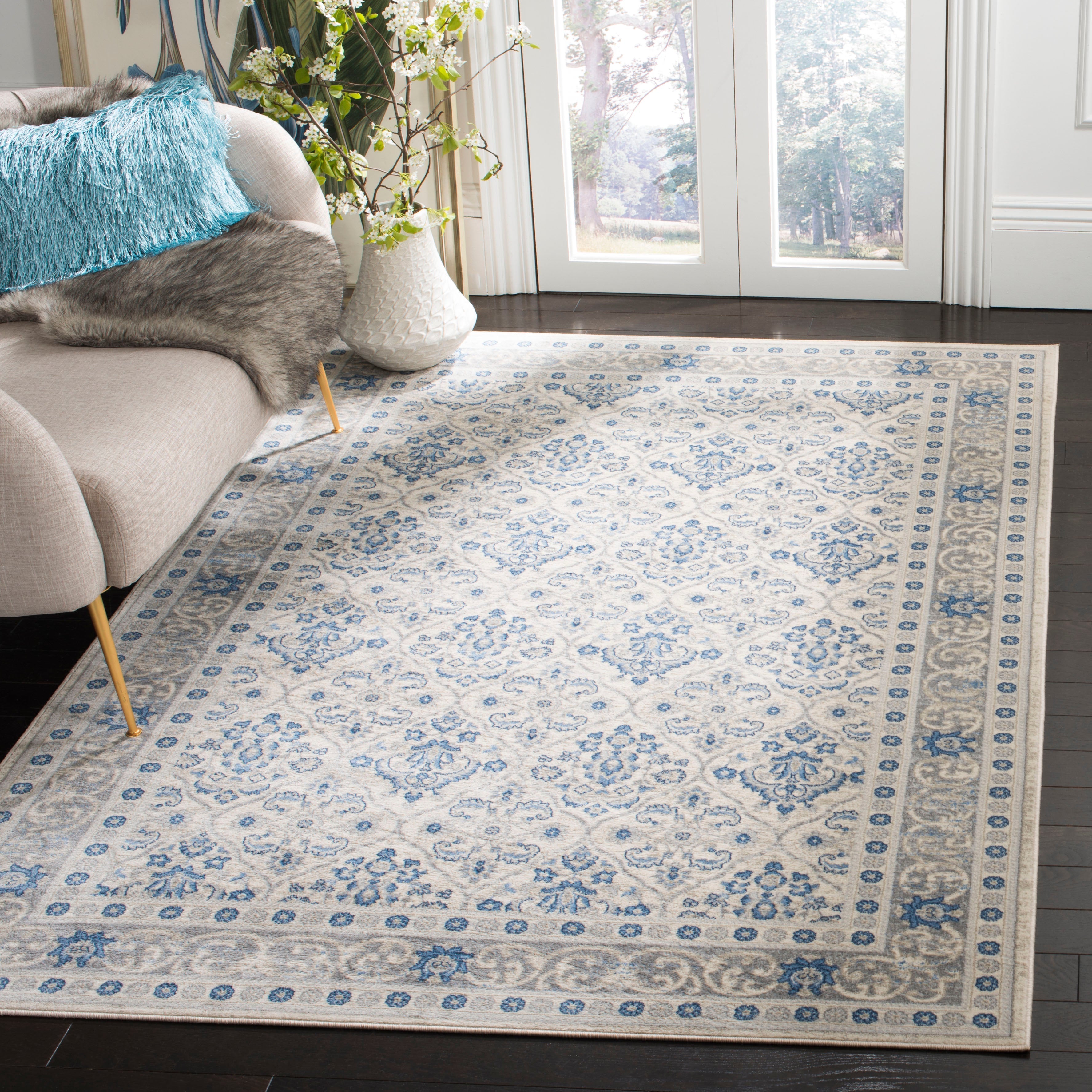 Sapphire Twilight Geometric Kavira Rugs