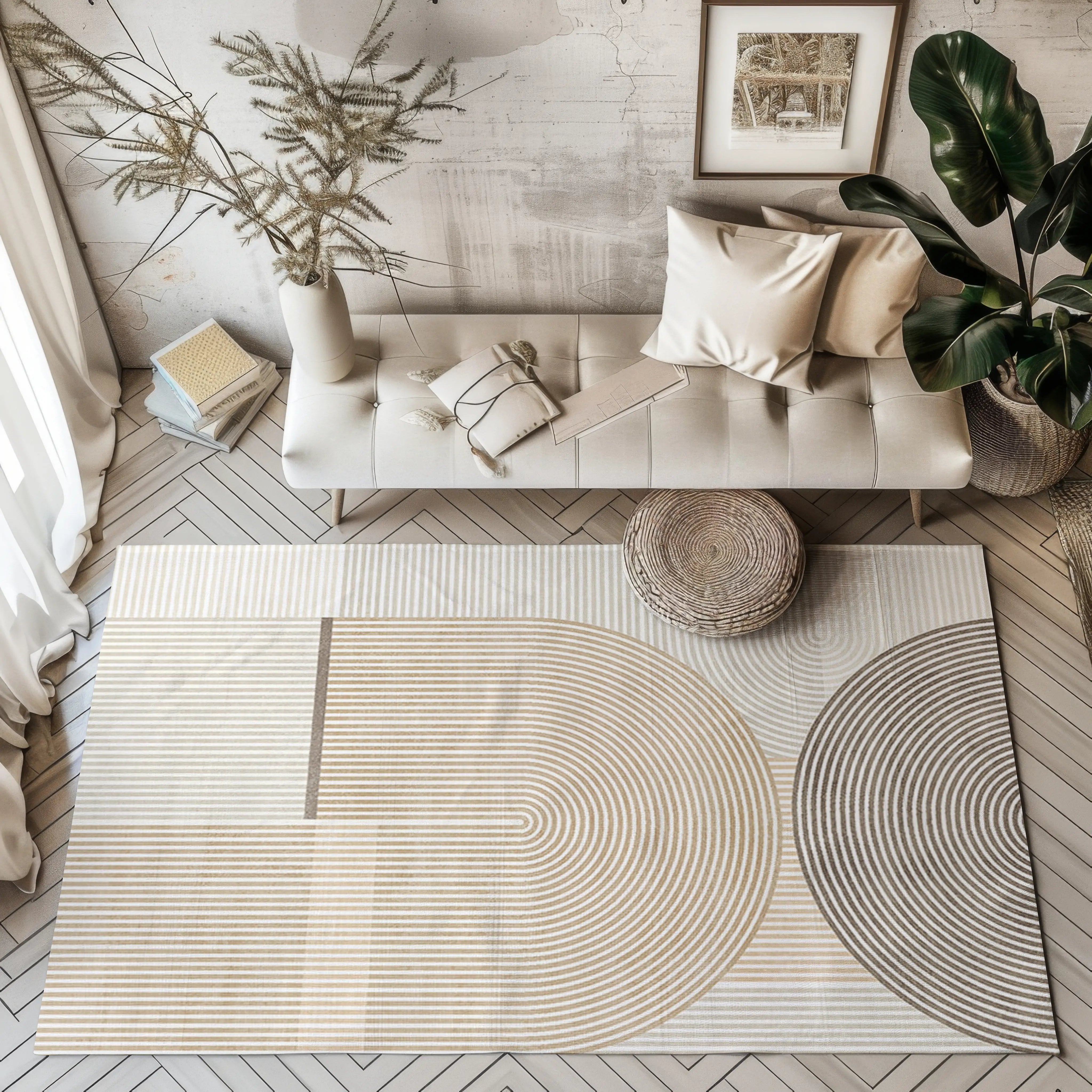 Zen Ripples Geometric Rugs