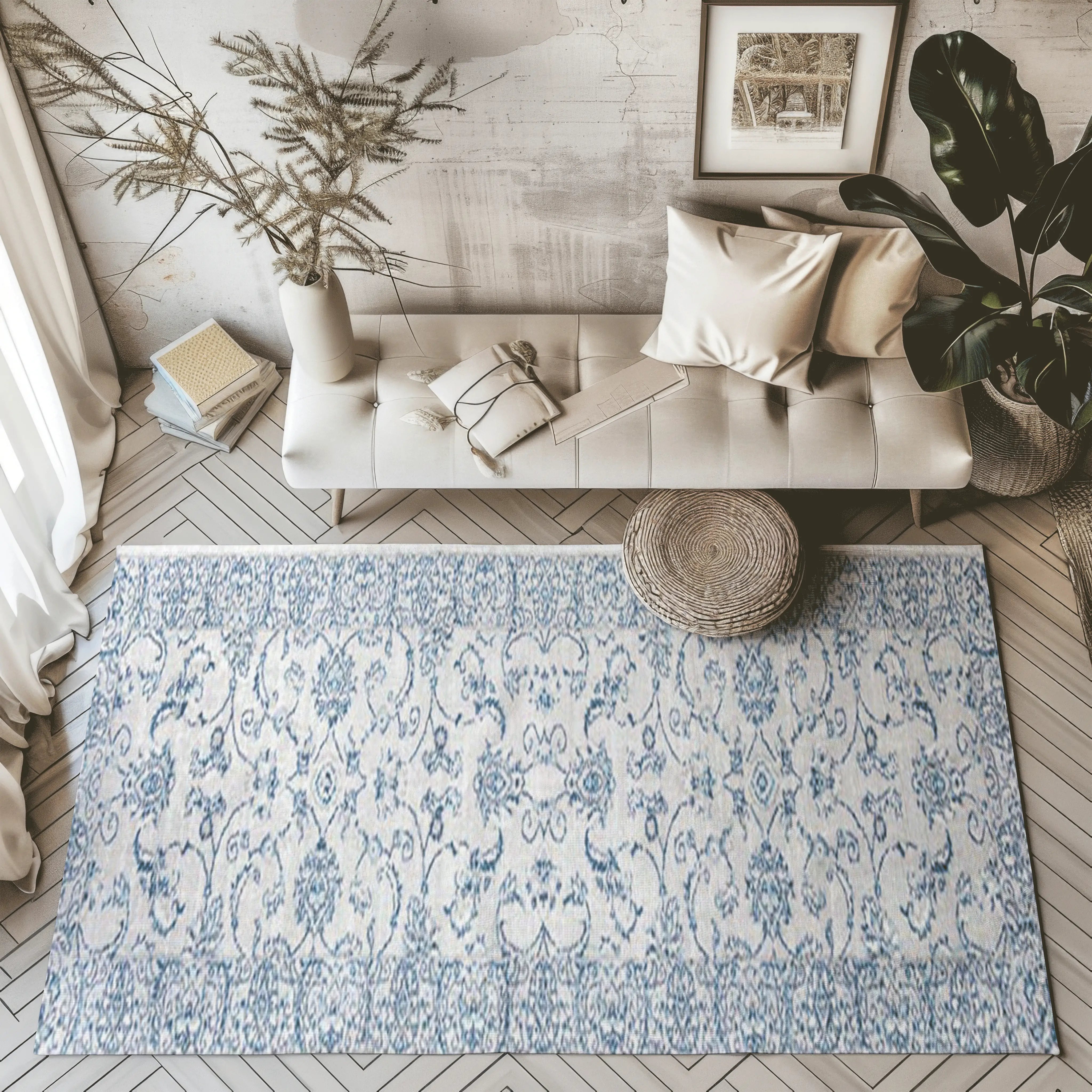 Whispering Glimmer Floral Rugs