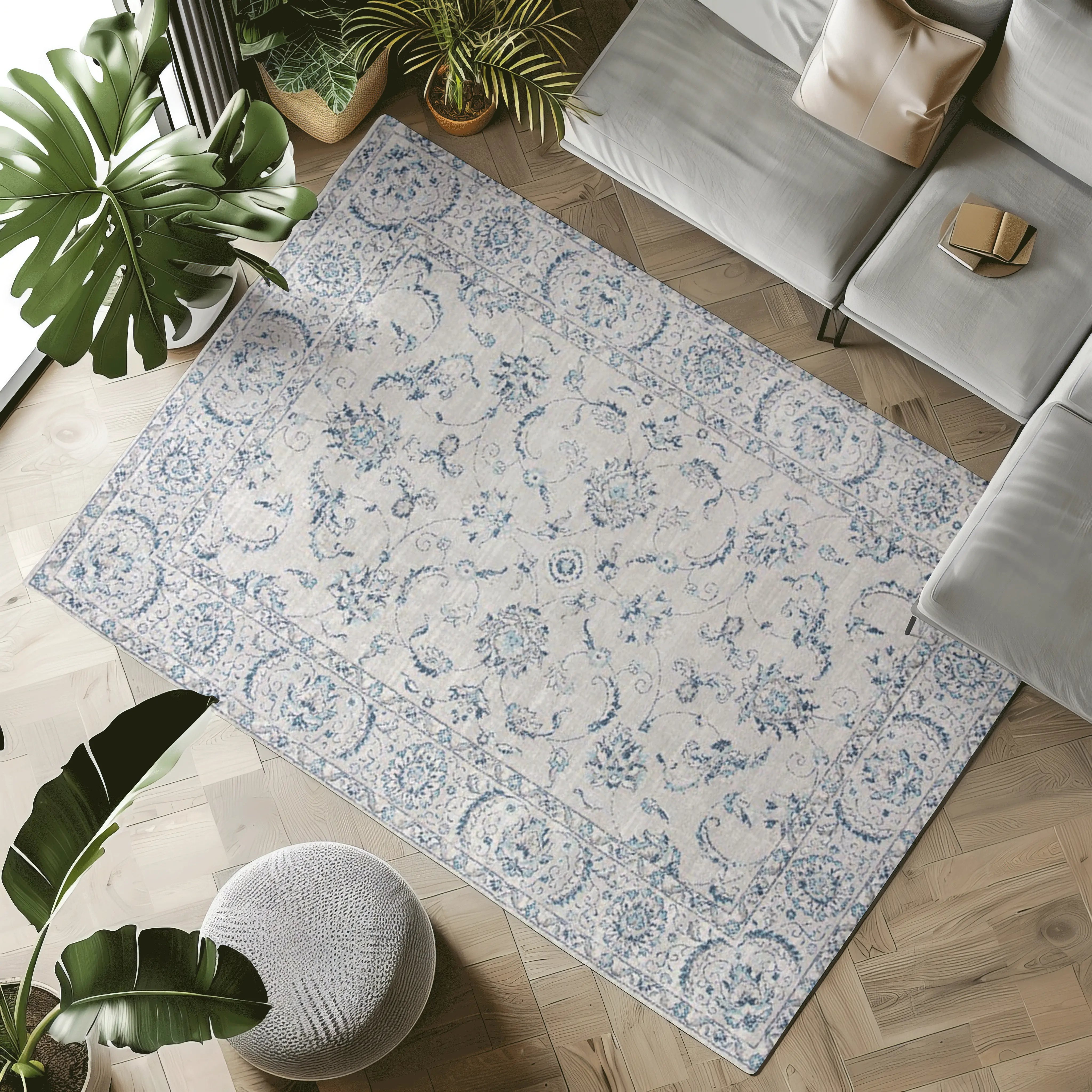 Whispering Glimmer Floral Rugs