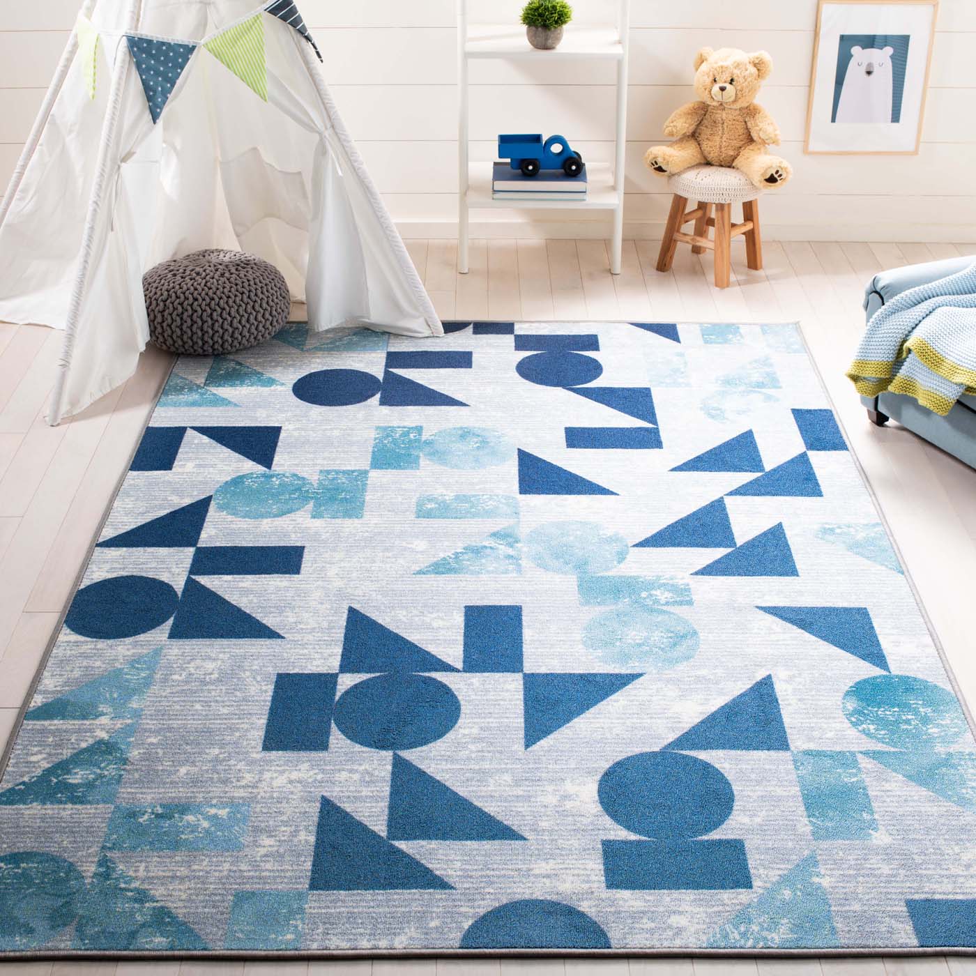 Blue Period Geometric Rugs