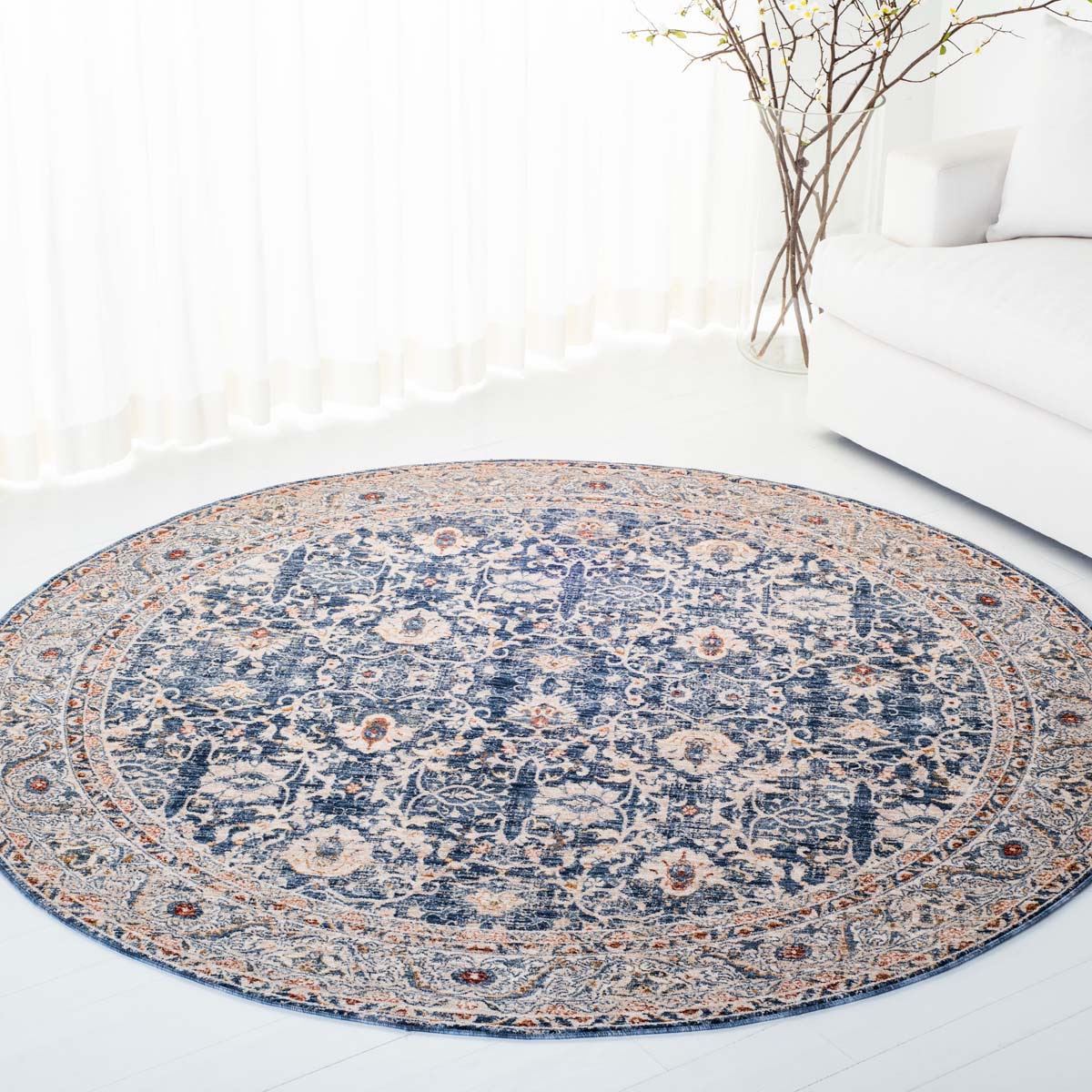 Enchanted Valley Solid Blue Rugs