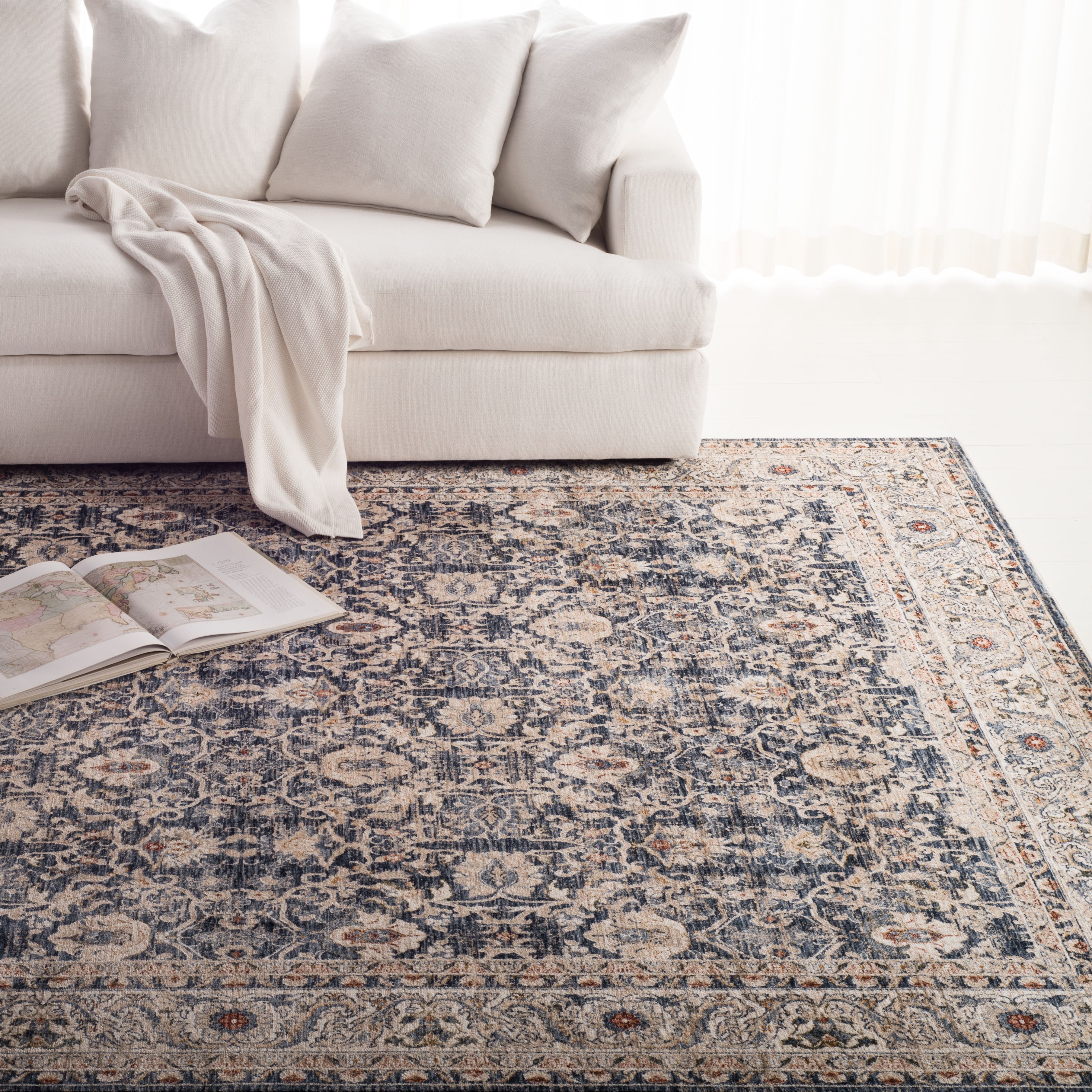 Enchanted Valley Solid Blue Rugs