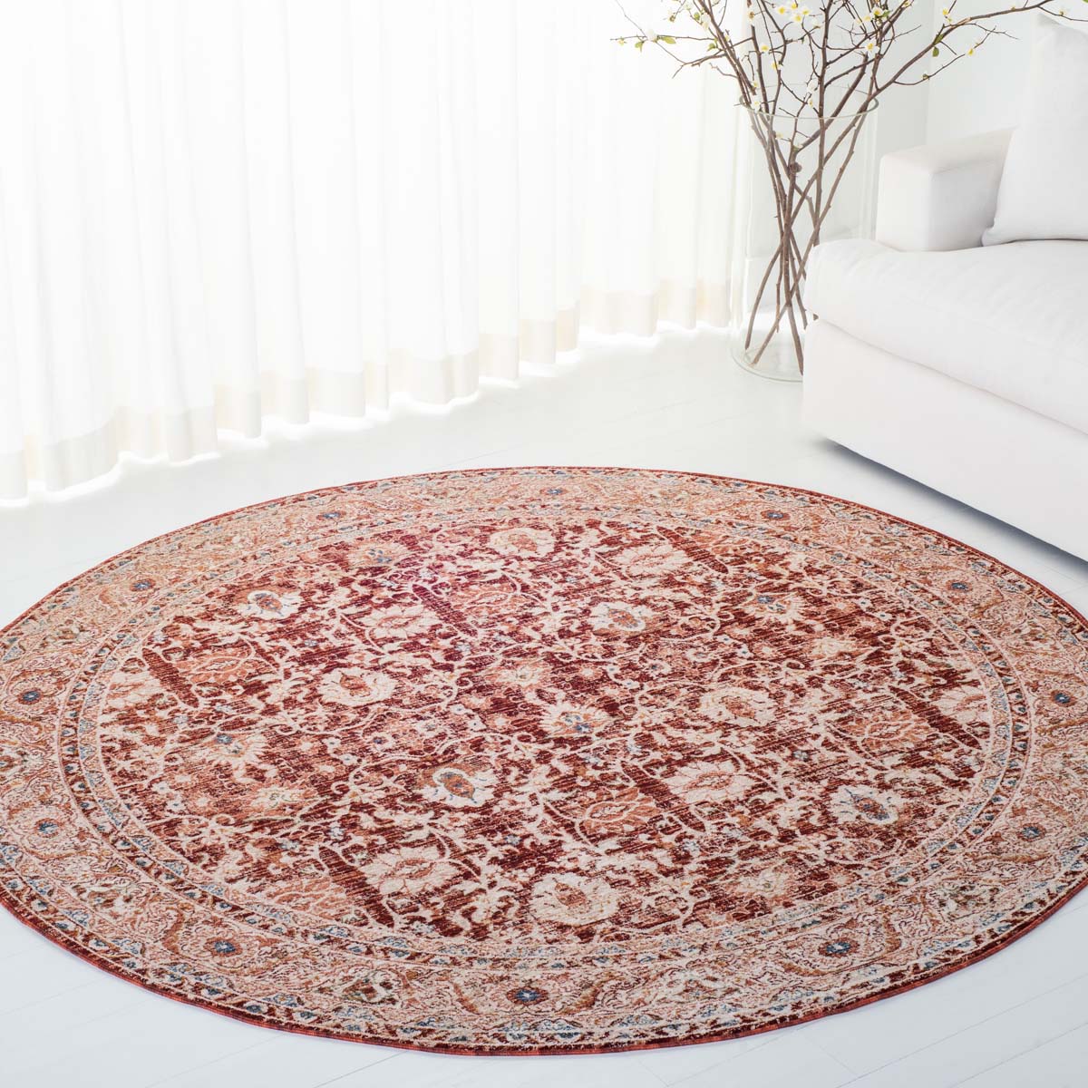 Enchanted Valley Solid Red Rugs