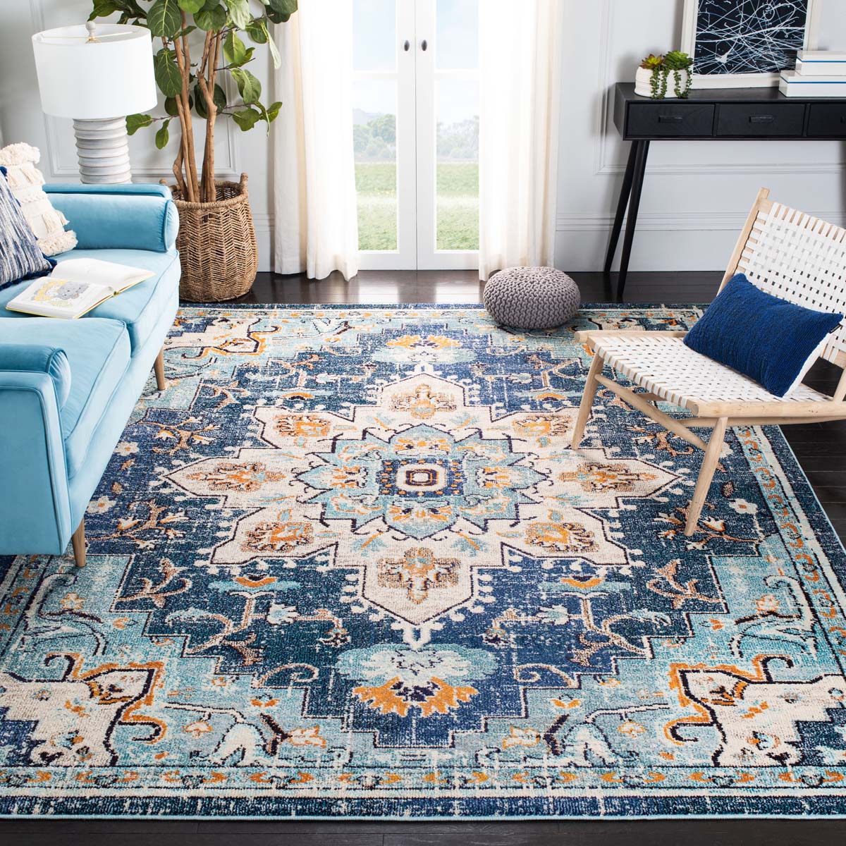 Luminous Night Floral Rugs